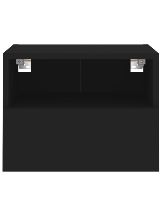Nástěnné TV skříňky 2 ks černé 40 x 30 x 30 cm kompozitní dřevo