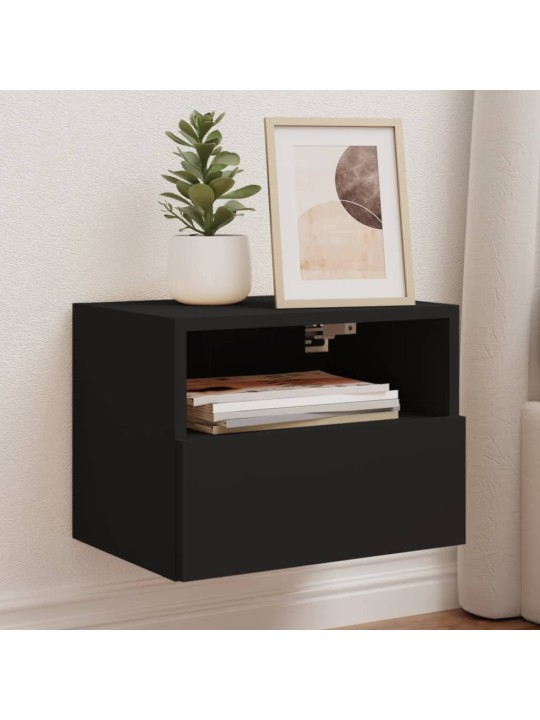 Nástěnné TV skříňky 2 ks černé 40 x 30 x 30 cm kompozitní dřevo