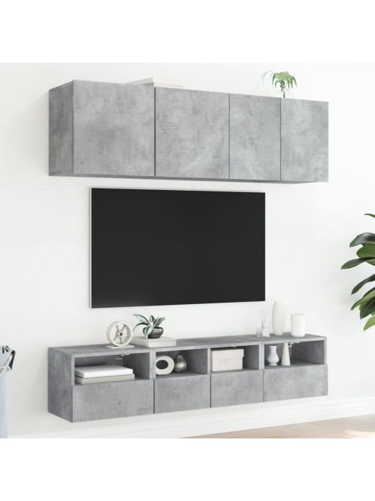 Nástěnná TV skříňka betonově šedá 40x30x30 cm kompozitní dřevo
