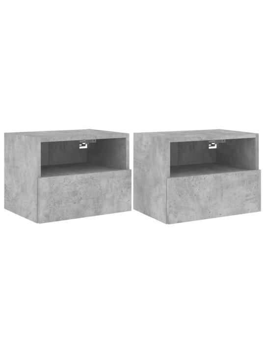 Nástěnné TV skříňky 2 ks betonově šedé 40 x 30 x 30 cm kompozit