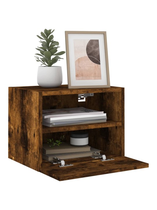 Nástěnná TV skříňka kouřový dub 40x30x30 cm kompozitní dřevo
