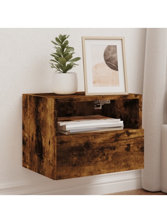 Nástěnná TV skříňka kouřový dub 40x30x30 cm kompozitní dřevo