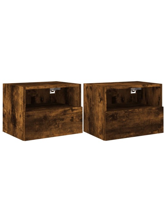 Nástěnné TV skříňky 2 ks kouřový dub 40 x 30 x 30 cm kompozit