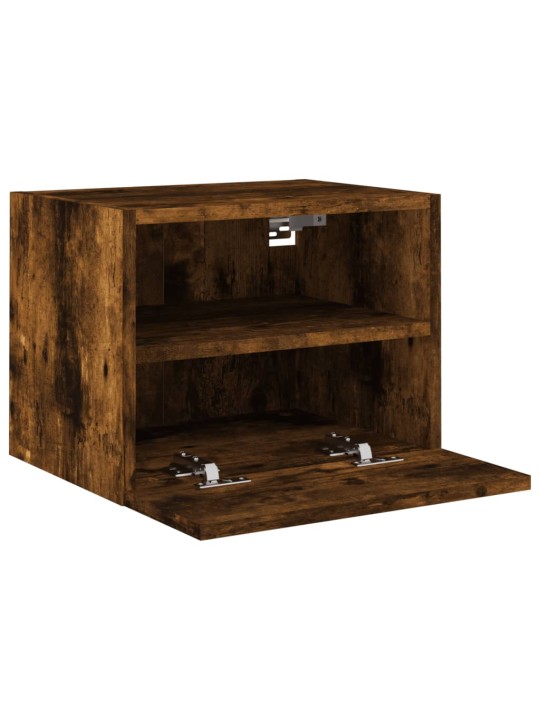 Nástěnné TV skříňky 2 ks kouřový dub 40 x 30 x 30 cm kompozit