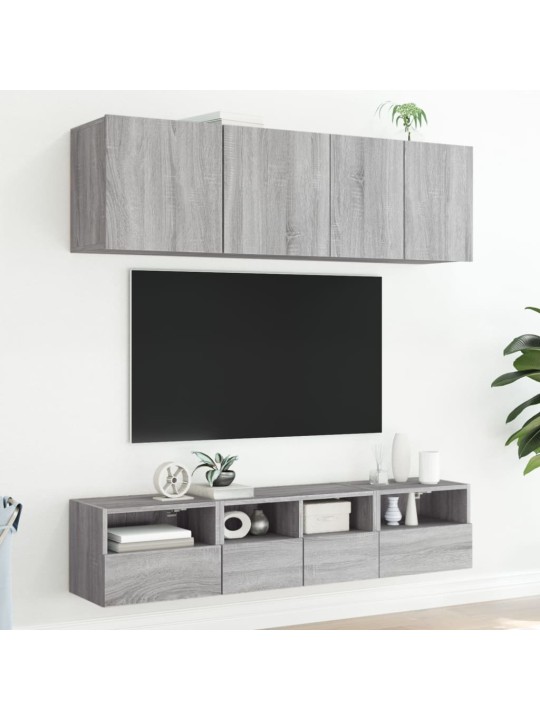 Nástěnná TV skříňka šedá sonoma 40x30x30 cm kompozitní dřevo
