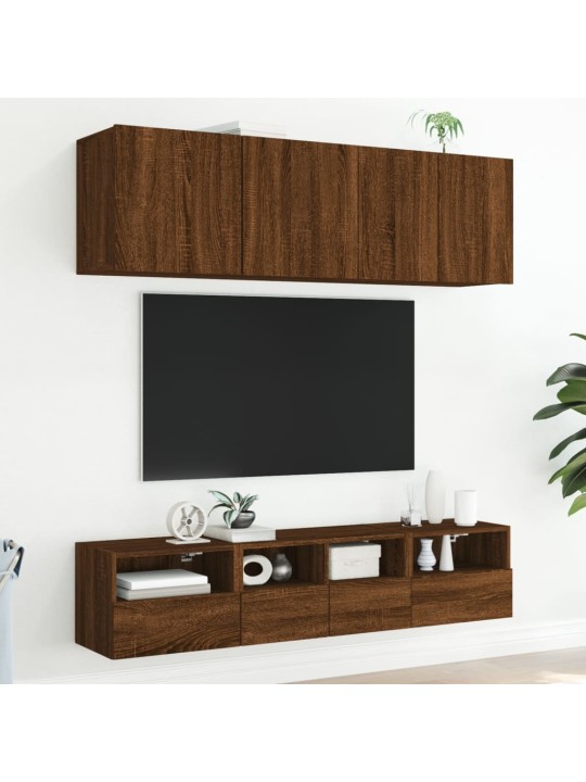 Nástěnná TV skříňka hnědý dub 40 x 30 x 30 cm kompozitní dřevo