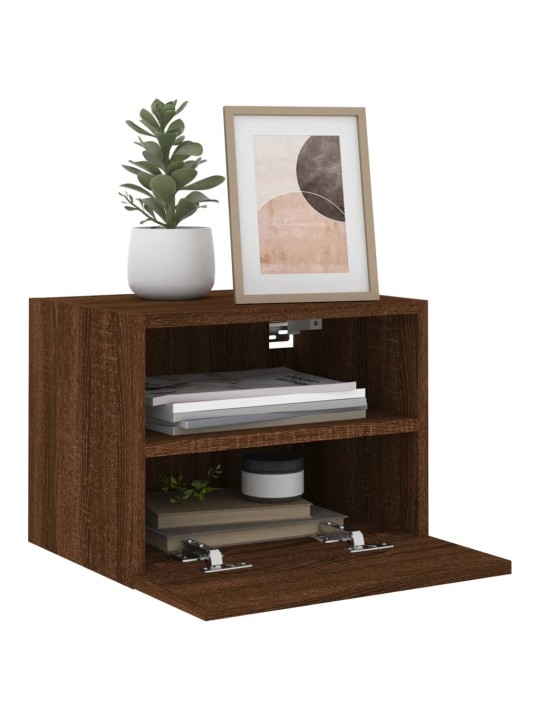 Nástěnná TV skříňka hnědý dub 40 x 30 x 30 cm kompozitní dřevo
