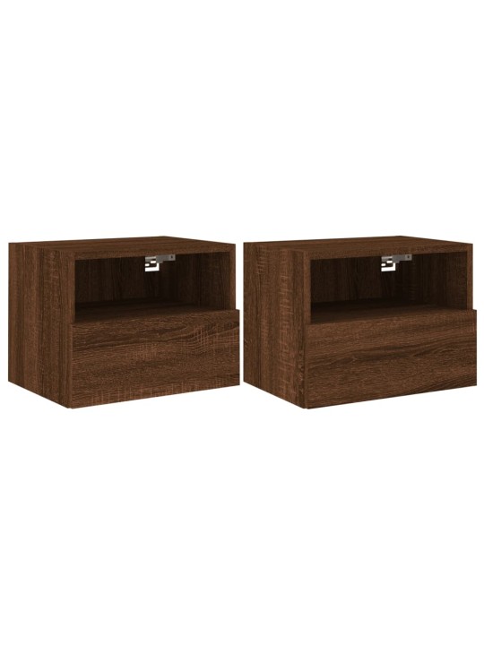 Nástěnné TV skříňky 2 ks hnědý dub 40x30x30 cm kompozitní dřevo