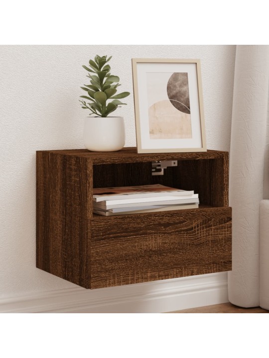 Nástěnné TV skříňky 2 ks hnědý dub 40x30x30 cm kompozitní dřevo