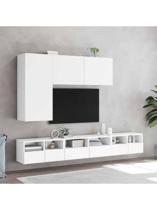 Nástěnné TV skříňky 2 ks bílé 60 x 30 x 30 cm kompozitní dřevo