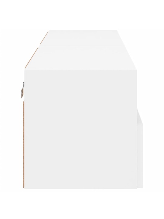 Nástěnné TV skříňky 2 ks bílé 60 x 30 x 30 cm kompozitní dřevo
