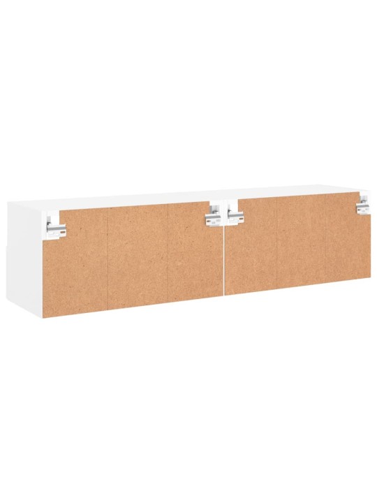 Nástěnné TV skříňky 2 ks bílé 60 x 30 x 30 cm kompozitní dřevo