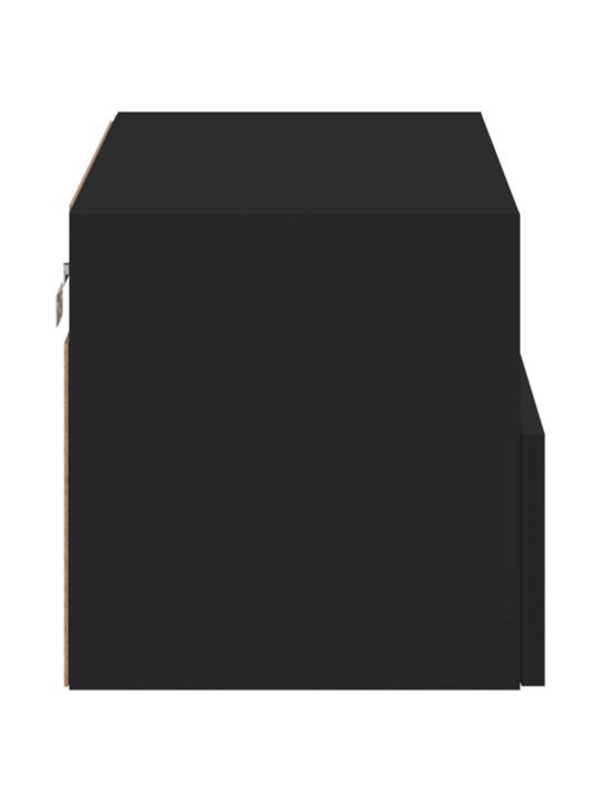 Nástěnná TV skříňka černá 60 x 30 x 30 cm kompozitní dřevo