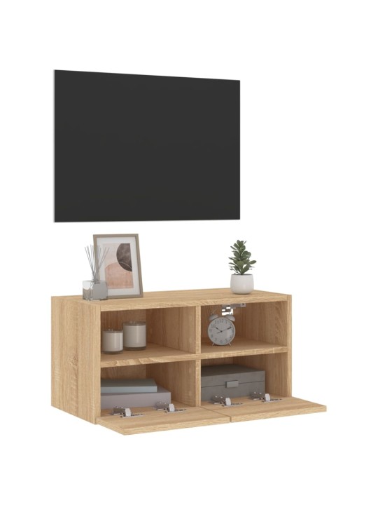 Nástěnná TV skříňka dub sonoma 60 x 30 x 30 cm kompozitní dřevo