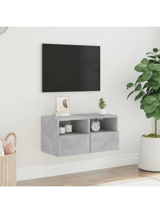 Nástěnná TV skříňka betonově šedá 60x30x30 cm kompozitní dřevo