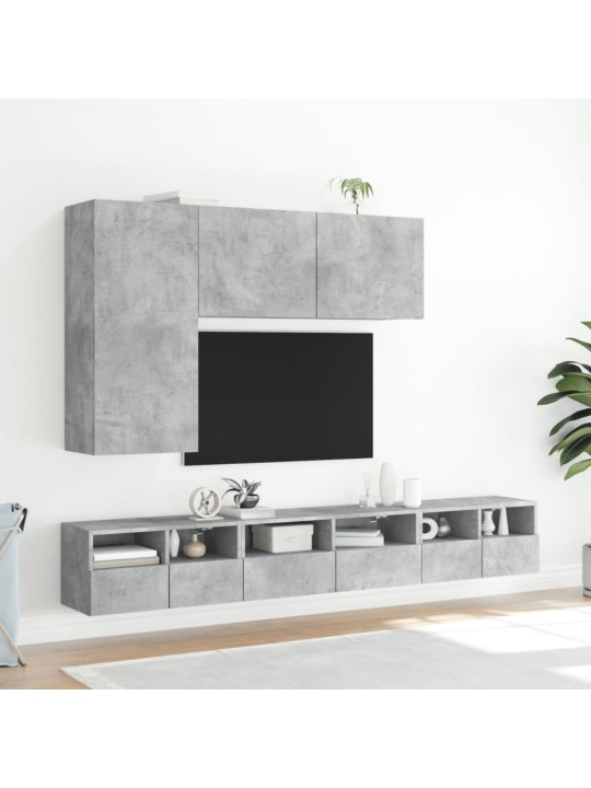 Nástěnná TV skříňka betonově šedá 60x30x30 cm kompozitní dřevo