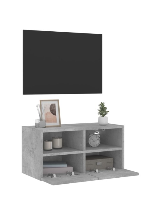 Nástěnná TV skříňka betonově šedá 60x30x30 cm kompozitní dřevo