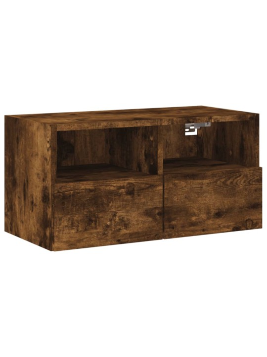 Nástěnná TV skříňka kouřový dub 60x30x30 cm kompozitní dřevo