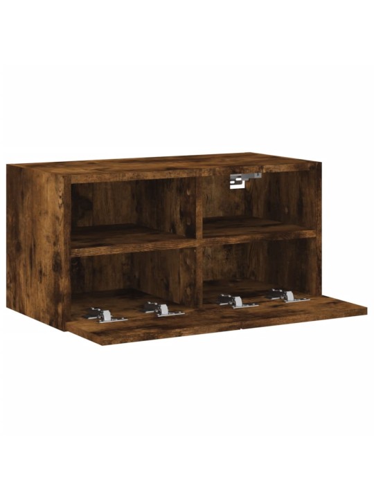 Nástěnná TV skříňka kouřový dub 60x30x30 cm kompozitní dřevo