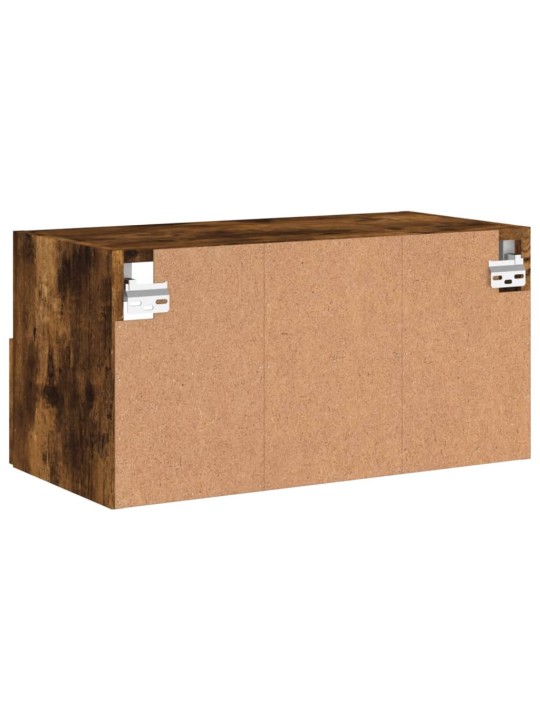 Nástěnná TV skříňka kouřový dub 60x30x30 cm kompozitní dřevo