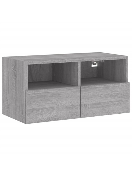 Nástěnná TV skříňka šedá sonoma 60x30x30 cm kompozitní dřevo