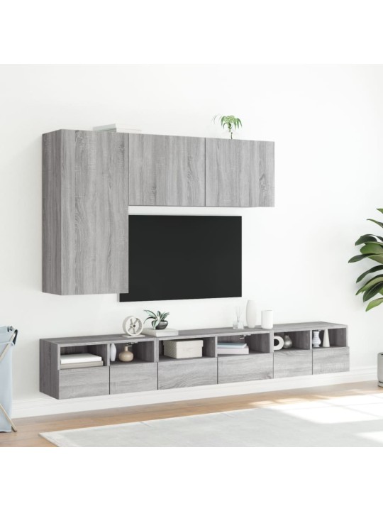 Nástěnná TV skříňka šedá sonoma 60x30x30 cm kompozitní dřevo