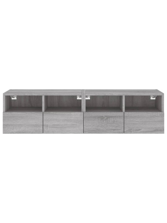 Nástěnné TV skříňky 2 ks šedé sonoma 60 x 30 x 30 cm kompozit