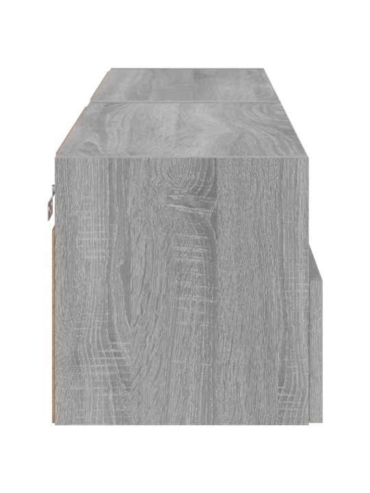 Nástěnné TV skříňky 2 ks šedé sonoma 60 x 30 x 30 cm kompozit