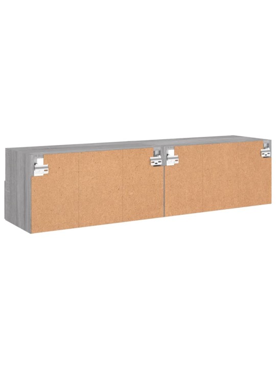 Nástěnné TV skříňky 2 ks šedé sonoma 60 x 30 x 30 cm kompozit