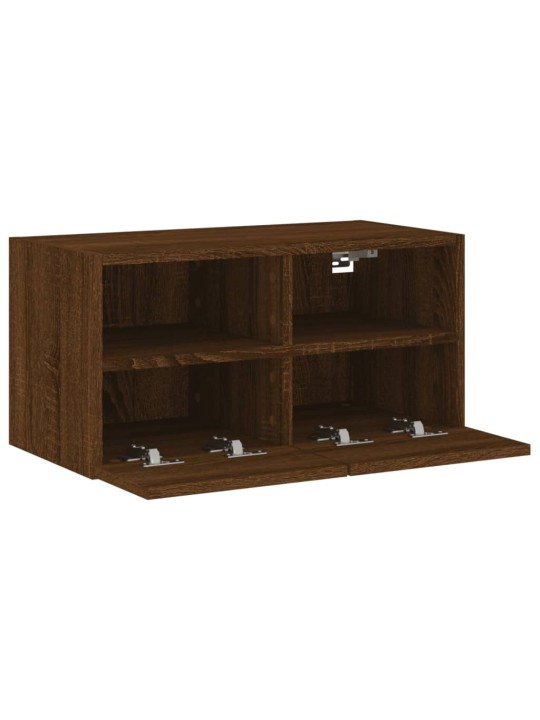 Nástěnná TV skříňka hnědý dub 60 x 30 x 30 cm kompozitní dřevo