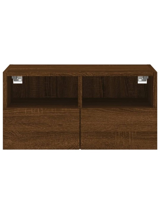 Nástěnná TV skříňka hnědý dub 60 x 30 x 30 cm kompozitní dřevo