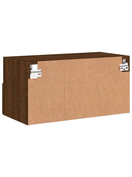 Nástěnná TV skříňka hnědý dub 60 x 30 x 30 cm kompozitní dřevo