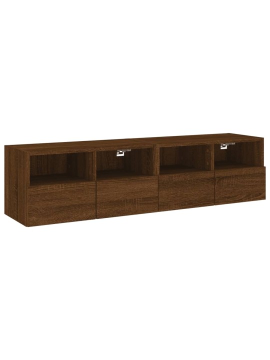 Nástěnné TV skříňky 2 ks hnědý dub 60x30x30 cm kompozitní dřevo
