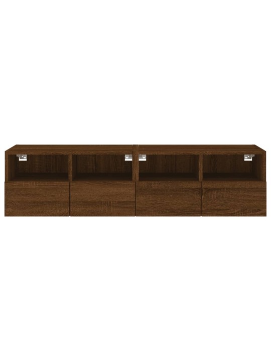 Nástěnné TV skříňky 2 ks hnědý dub 60x30x30 cm kompozitní dřevo