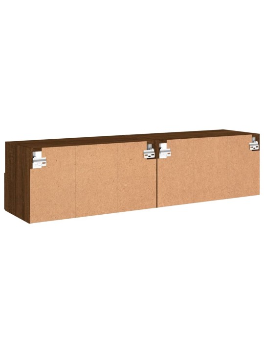 Nástěnné TV skříňky 2 ks hnědý dub 60x30x30 cm kompozitní dřevo