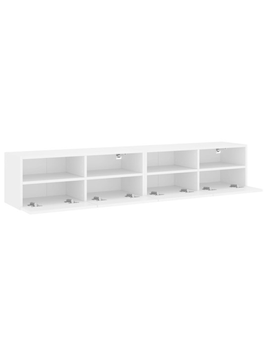 Nástěnné TV skříňky 2 ks bílé 80 x 30 x 30 cm kompozitní dřevo