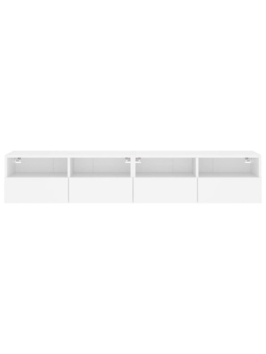 Nástěnné TV skříňky 2 ks bílé 80 x 30 x 30 cm kompozitní dřevo