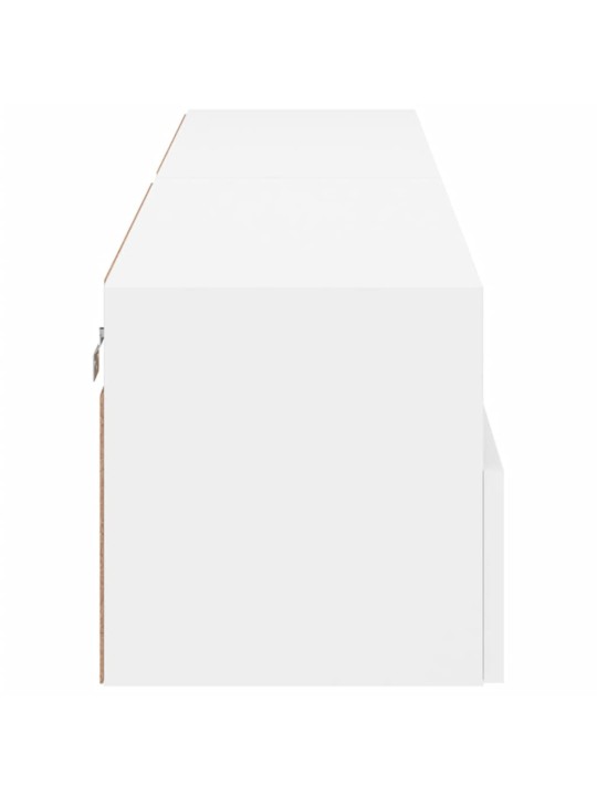 Nástěnné TV skříňky 2 ks bílé 80 x 30 x 30 cm kompozitní dřevo