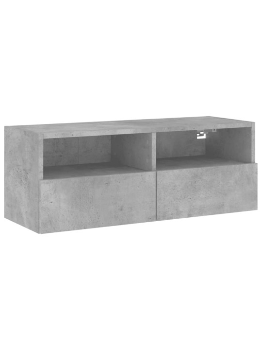Nástěnná TV skříňka betonově šedá 80x30x30 cm kompozitní dřevo