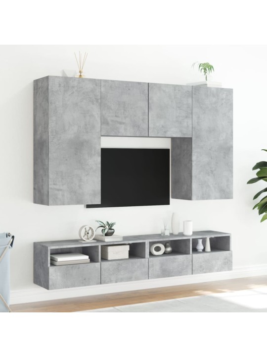 Nástěnná TV skříňka betonově šedá 80x30x30 cm kompozitní dřevo