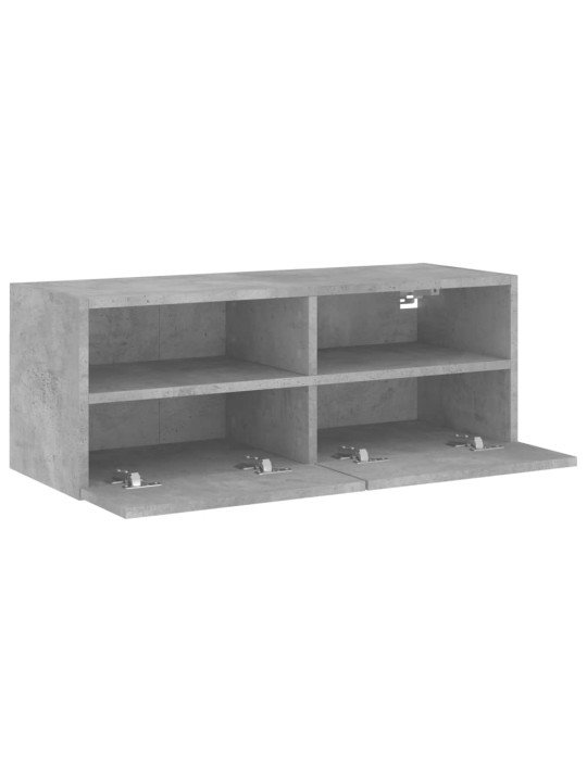 Nástěnná TV skříňka betonově šedá 80x30x30 cm kompozitní dřevo