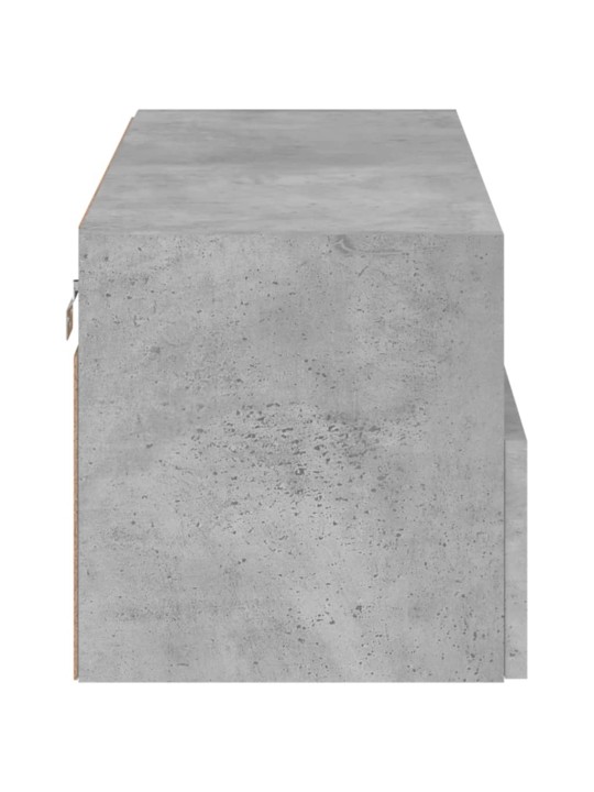 Nástěnná TV skříňka betonově šedá 80x30x30 cm kompozitní dřevo