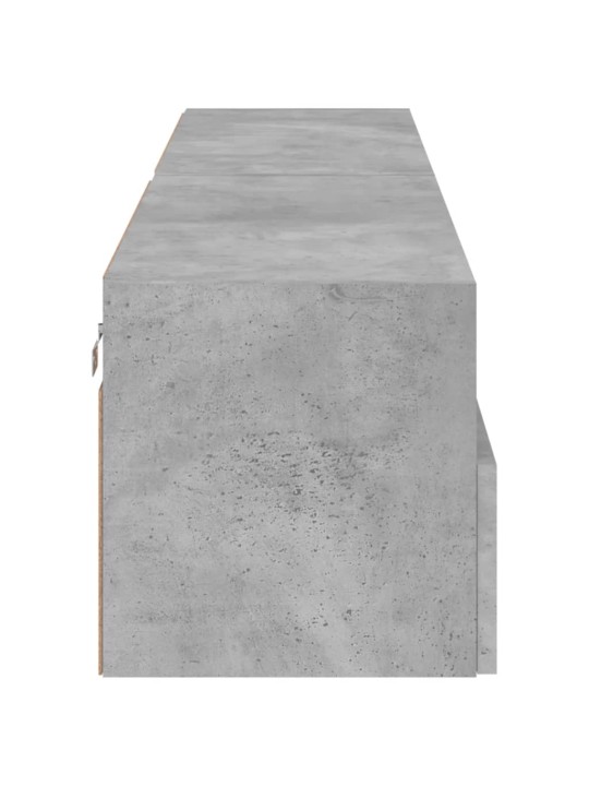Nástěnné TV skříňky 2 ks betonově šedé 80 x 30 x 30 cm kompozit
