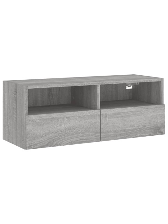 Nástěnná TV skříňka šedá sonoma 80x30x30 cm kompozitní dřevo
