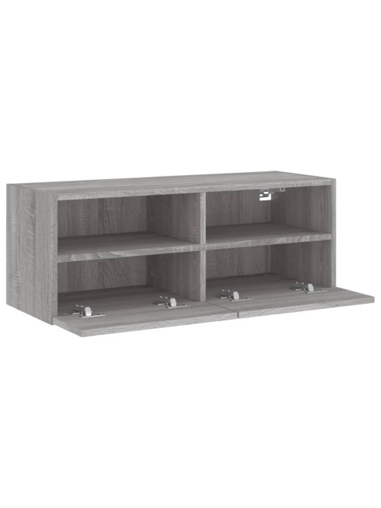Nástěnná TV skříňka šedá sonoma 80x30x30 cm kompozitní dřevo