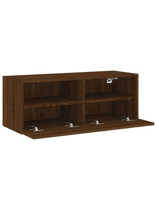 Nástěnná TV skříňka hnědý dub 80 x 30 x 30 cm kompozitní dřevo