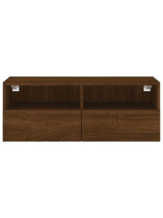 Nástěnná TV skříňka hnědý dub 80 x 30 x 30 cm kompozitní dřevo