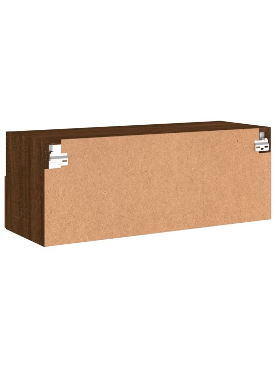 Nástěnná TV skříňka hnědý dub 80 x 30 x 30 cm kompozitní dřevo