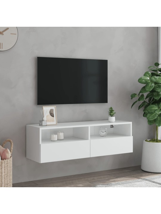 Nástěnná TV skříňka bílá 100 x 30 x 30 cm kompozitní dřevo