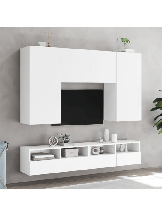 Nástěnná TV skříňka bílá 100 x 30 x 30 cm kompozitní dřevo